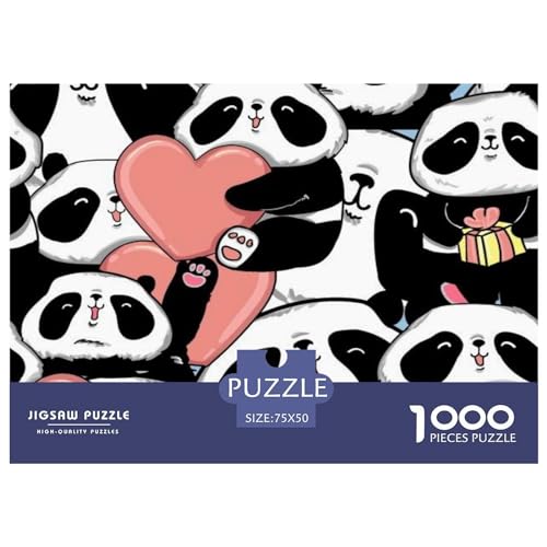 Puzzle Care Panda, Puzzle für Erwachsene, 1000 Teile, Holzpuzzle, Wandkunst-Puzzlespiele, 1000 Teile (75 x 50 cm) von GQmoney