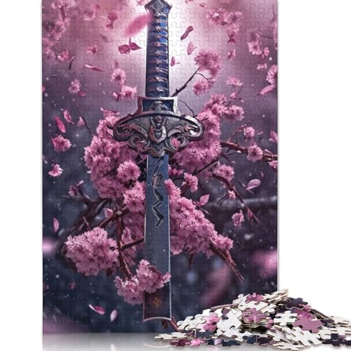 Puzzle Katana gebrochen 1500 Teile für Erwachsene | Holzpuzzle | Nachhaltige Puzzles für Erwachsene | Spiele 1500 Teile (85 x 57 cm) von GQmoney