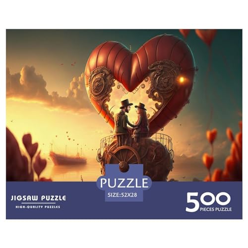 Puzzle-Liebhaber, Puzzle für Erwachsene, 500 Teile, Holzpuzzle, Wandkunst-Puzzlespiele, 500 Teile (52 x 38 cm) von GQmoney