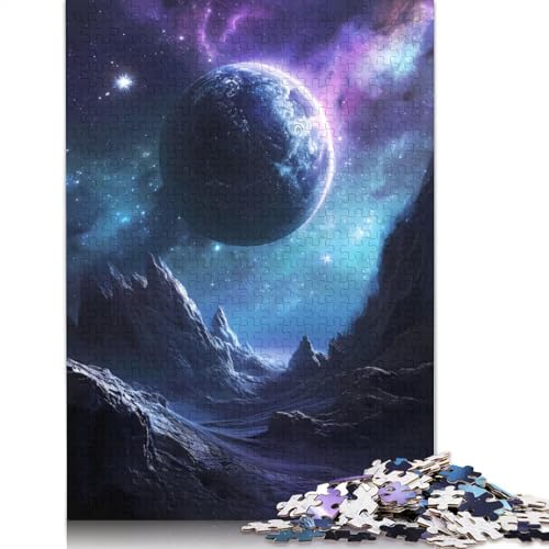Puzzle Magischer Planet Dunkel 1500 Teile für Erwachsene | Holzpuzzle | Nachhaltige Puzzles für Erwachsene | Spiele 1500 Teile (85 x 57 cm) von GQmoney