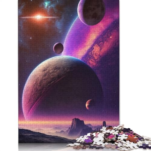 Puzzle Planet Proxima Centauri B 1500 Teile für Erwachsene, Weihnachtsgeschenke, Puzzles für Erwachsene, Lernspielzeug, 1500 Teile (85 x 57 cm) von GQmoney