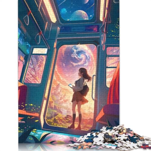 Puzzle Zug to A Fantasy World 520 Teile für Jugendliche, Geschenke, Holzpuzzle für Erwachsene, lustige Puzzles mit der Familie, 520 Teile (52 x 38 cm) von GQmoney