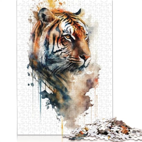 Puzzle für Erwachsene, 1000 Teile, „Tiger“, Lernspielzeug, Spiele, Familiendekoration, 1000 Teile (75 x 50 cm) von GQmoney