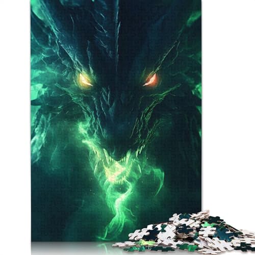 Puzzle für Erwachsene, 1000 Teile, Black Shadow Dragons Power, Puzzles für Erwachsene für Lernspiele, Heimdekoration, 1000 Stück (75 x 50 cm) von GQmoney