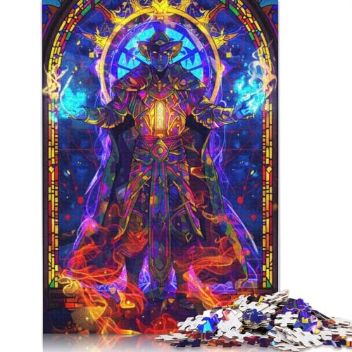 Puzzle für Erwachsene, 1000 Teile, Buntglas-Magier-Puzzle, Puzzle für Erwachsene, Lernspiel, Herausforderungsspielzeug, 1000 Teile (38 x 26 cm) von GQmoney