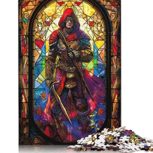 Puzzle für Erwachsene, 1000 Teile, Buntglas-Schlachtmagier-Puzzle, Puzzle für Erwachsene, Lernspiel, Herausforderungsspielzeug, 1000 Teile (75 x 50 cm) von GQmoney