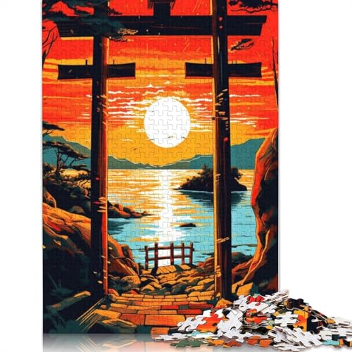 Puzzle für Erwachsene, 1000 Teile, Der Zauber des Sonnenaufgangstors, Lernspielzeug, Spiele, Familiendekoration, 1000 Teile (75 x 50 cm) von GQmoney
