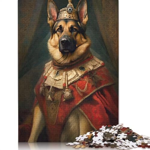Puzzle für Erwachsene, 1000 Teile, Deutscher Schäferhund, der König, Puzzle für Erwachsene, für Lernspiele, Heimdekoration, 1000 Teile (38 x 26 cm) von GQmoney