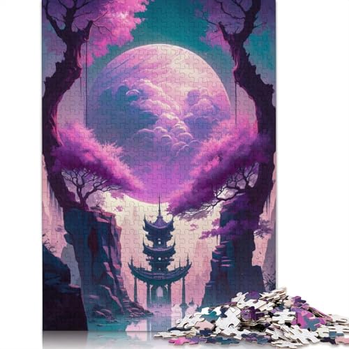 Puzzle für Erwachsene, 1000 Teile, Kirschblüten-Puzzle, Interaktion mit Familienmitgliedern, 1000 Teile (75 x 50 cm) von GQmoney
