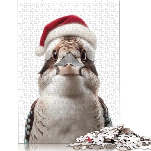 Puzzle für Erwachsene, 1000 Teile, Kookaburra-Weihnachtsporträt-Puzzle, Puzzles für Erwachsene, Lernspiel, Herausforderungsspielzeug, 1000 Teile (75 x 50 cm) von GQmoney