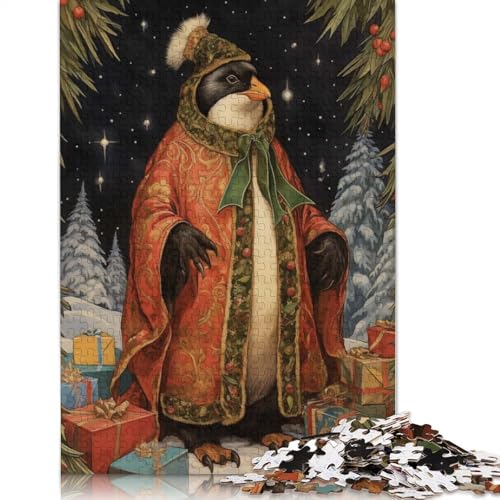Puzzle für Erwachsene, 1000 Teile, Native Xmas Penguin, Papierpuzzles für Erwachsene, nachhaltige Puzzlespiele, 1000 Teile (38 x 26 cm) von GQmoney