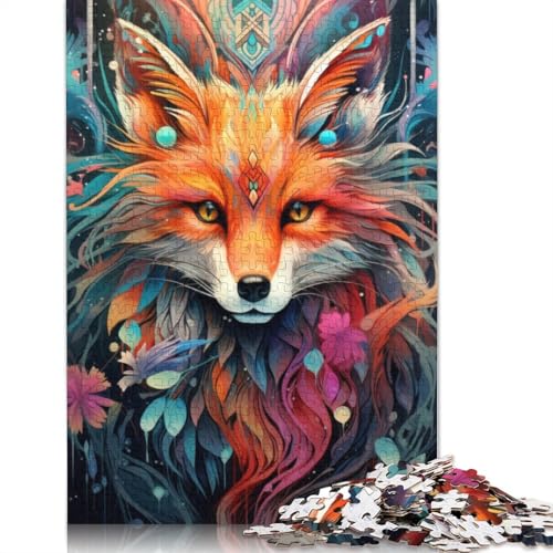 Puzzle für Erwachsene, 1000 Teile, Rotfuchs-Porträt, abstraktes Puzzle, Lernspielzeug, Spiele, Familiendekoration, 1000 Teile (75 x 50 cm) von GQmoney