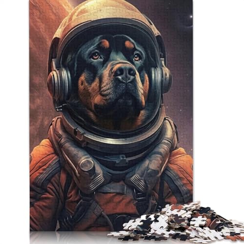 Puzzle für Erwachsene, 1000 Teile, Rottweiler Mars, Lernspielzeug, Spiele, Familiendekoration, 1000 Teile (75 x 50 cm) von GQmoney