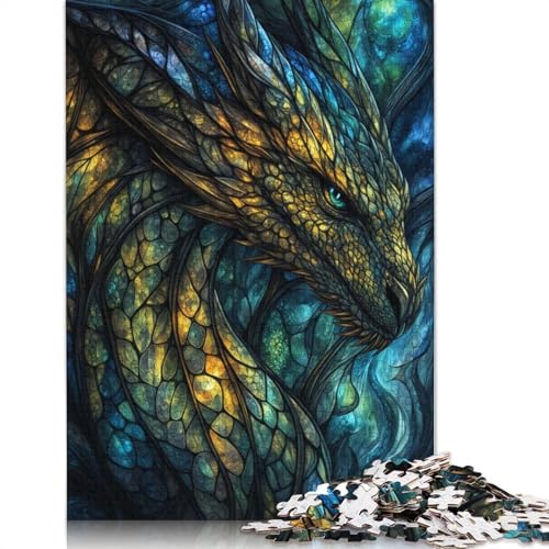 Puzzle für Erwachsene, 1000 Teile, Stained Majesty Puzzle, Lernspielzeug, Spiele, Familiendekoration, 1000 Teile (75 x 50 cm) von GQmoney