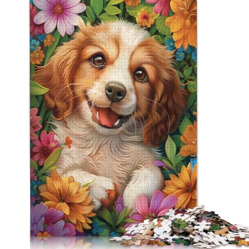 Puzzle für Erwachsene, 1000 Teile, Welpengarten, Puzzle, Lernspielzeug, Spiele, Familiendekoration, 1000 Teile (38 x 26 cm) von GQmoney