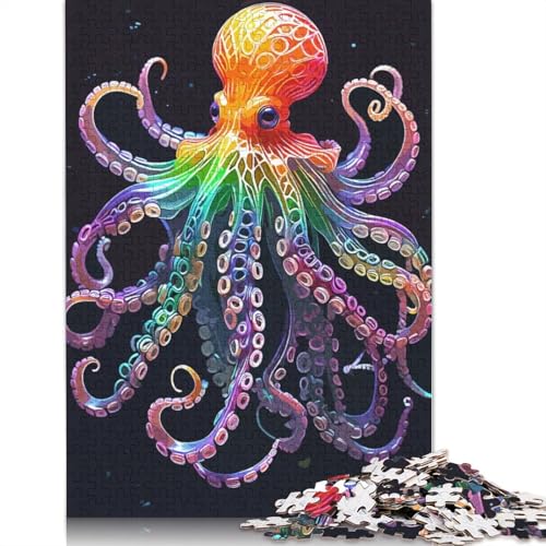 Puzzle für Erwachsene, 1000 Teile, buntes Oktopus-Puzzle für Erwachsene, Puzzle für Teenager, Puzzlespiel, Spielzeug, Geschenk, 1000 Teile (38 x 26 cm) von GQmoney