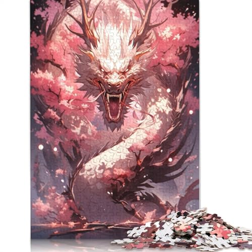 Puzzle für Erwachsene, 1000 Teile, japanische Drachenkraft, Lernspielzeug, Spiele, Familiendekoration, 1000 Teile (38 x 26 cm) von GQmoney