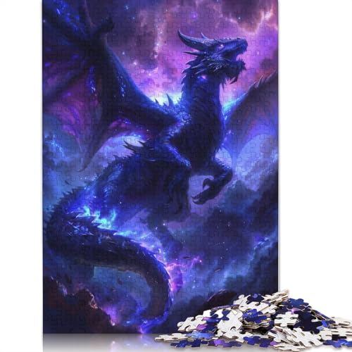 Puzzle für Erwachsene, Blitzdrache, 1000-teiliges Puzzle für Erwachsene, Lernspiel, Herausforderungsspielzeug, 1000 Teile (75 x 50 cm) von GQmoney