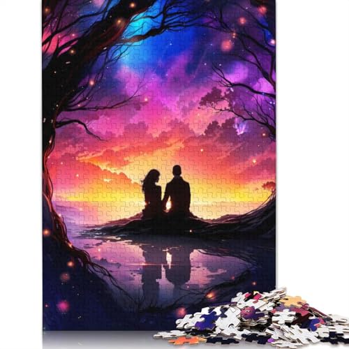 Puzzle für Erwachsene, Ewiger Sonnenuntergang, Cosmos, 520 Teile, Lernspiel, Herausforderung, 520 Teile (52 x 38 cm) von GQmoney