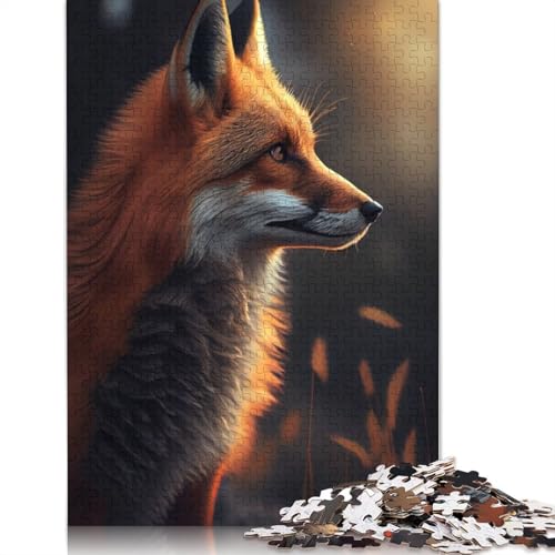 Puzzle für Erwachsene, Fox Sunny Puzzle, Puzzles für Erwachsene, Lernspiel, Herausforderungsspielzeug, 1500 Teile (85 x 57 cm) von GQmoney