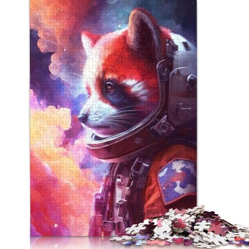 Puzzle für Erwachsene, Galaxie, Roter Panda, Holzpuzzle, Puzzles für Erwachsene, Lernspiel, Herausforderungsspielzeug, 1500 Teile (85 x 57 cm) von GQmoney