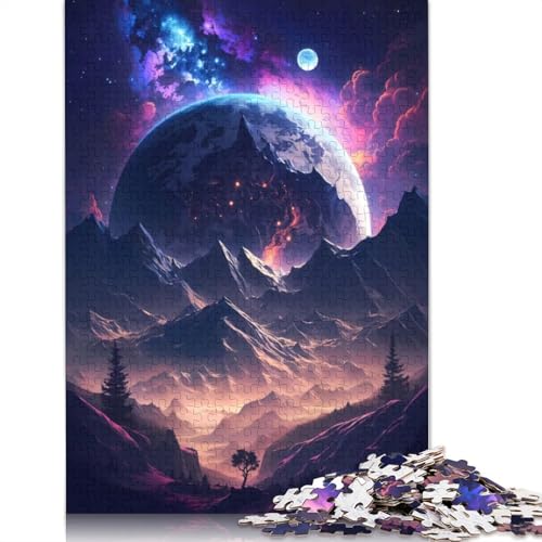 Puzzle für Erwachsene, Himmlische Bergsicht, 1000-teiliges Puzzle für Erwachsene, Lernspiel, Herausforderungsspielzeug, 1000 Teile (75 x 50 cm) von GQmoney