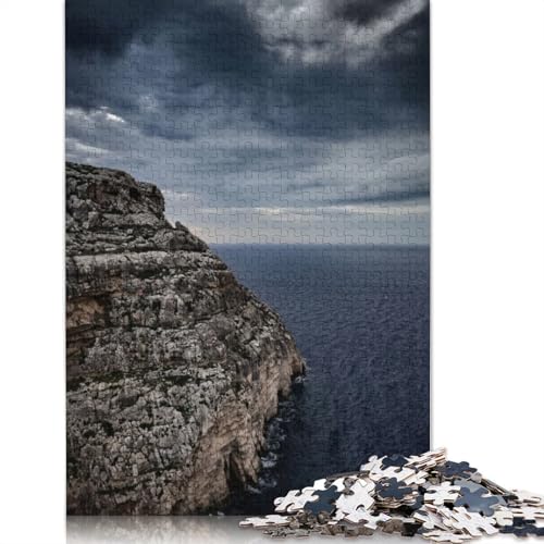 Puzzle für Erwachsene, Insel Malta, düstere Küste, Spielzeug, Lernspiel, schwierige Puzzles für Kinder ab 12 Jahren, 520 Teile (52 x 38 cm) von GQmoney