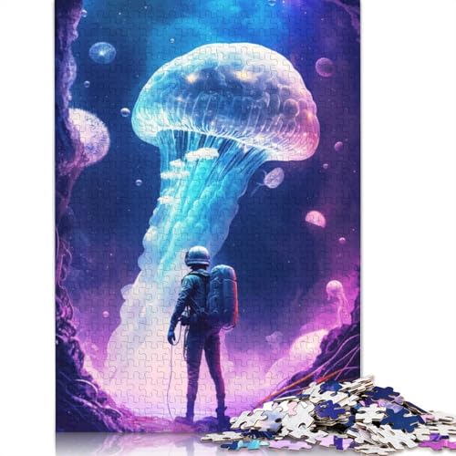 Puzzle für Erwachsene, Quallen im Weltraum, Puzzle für Erwachsene, Lernspiel, Herausforderungsspielzeug, 1500 Teile (85 x 57 cm) von GQmoney