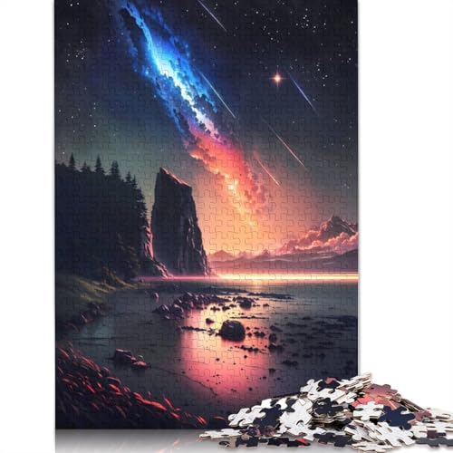 Puzzle für Erwachsene, kosmische Sonnenuntergangslandschaft, Puzzle für Erwachsene, Puzzles für Erwachsene, Lernspiel, Herausforderungsspielzeug, 520 Teile (52 x 38 cm) von GQmoney