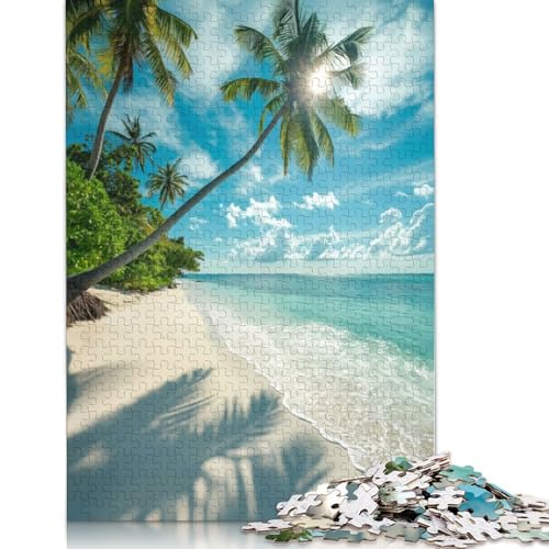 Puzzle für Erwachsene „Tropical Beach Serenity“, 520 Teile, kreative Spiele, Puzzle, Geschenke für Männer, für Frauen, Männer, 520 Teile (52 x 38 cm) von GQmoney