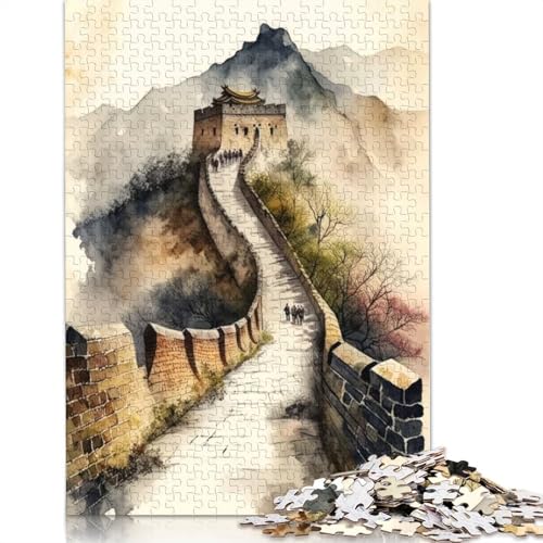 Puzzle für Erwachsene 1000 Teile, Die Chinesische Mauer, Puzzle, Puzzles für Erwachsene, Lernspiel, Herausforderungsspielzeug, 1000 Teile (75 x 50 cm) von GQmoney