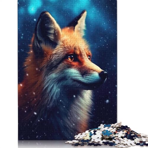 Puzzle für Erwachsene Fox Night Galaxy Puzzles 1000 Teile Puzzles für Erwachsene Lernspiel Herausforderung Spielzeug 1000 Teile (75 x 50 cm) von GQmoney