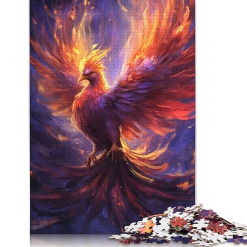 Puzzle für Erwachsene und Jugendliche, Aufgehender Phönix, Holzpuzzle für Erwachsene, Teenager-Geschenk, 1000 Teile (75 x 50 cm) von GQmoney