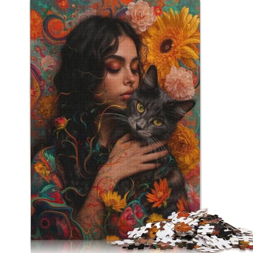 Puzzle für Erwachsene und Jugendliche, Blumenumarmung, Holzpuzzle, Puzzle für Erwachsene, ab 14 Jahren, 520 Teile (52 x 38 cm) von GQmoney