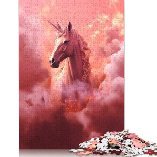 Puzzle für Erwachsene und Jugendliche, Einhorn-Rauch, Holzpuzzle, Erwachsene ab 14 Jahren, 1000 Teile (75 x 50 cm) von GQmoney