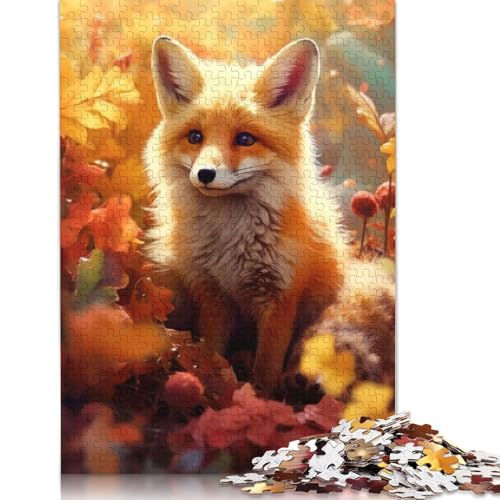 Puzzle für Erwachsene und Jugendliche, Fuchs, Herbst, Holzpuzzle, Erwachsene ab 14 Jahren, 520 Teile (52 x 38 cm) von GQmoney