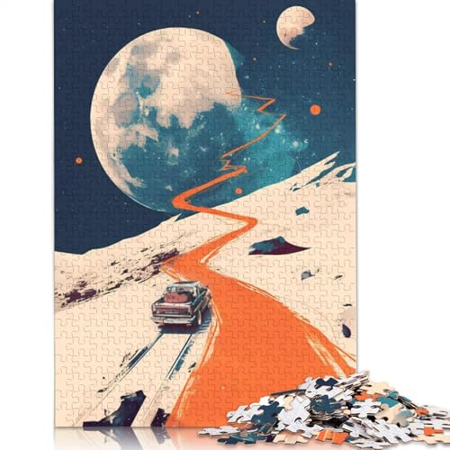 Puzzle für Erwachsene und Jugendliche „Road to The Space“ aus Holz, Puzzle für Erwachsene, ab 14 Jahren, 520 Teile (52 x 38 cm) von GQmoney