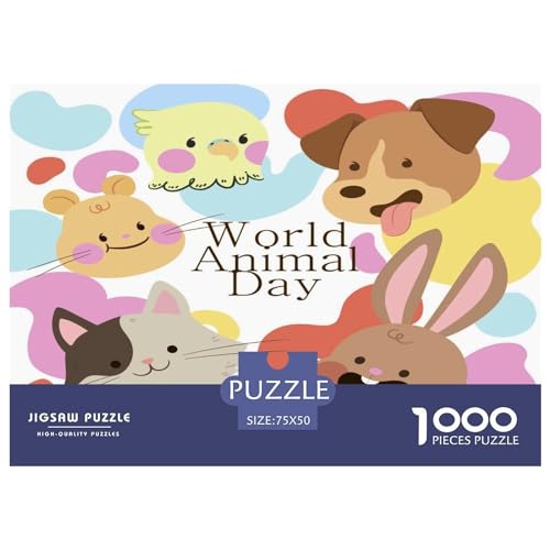 Puzzle für Kinder, Kind, Hund, 1000 Teile, Puzzle für Erwachsene, Holzpuzzle für Erwachsene und Kinder, Stressabbau, 1000 Teile (75 x 50 cm) von GQmoney