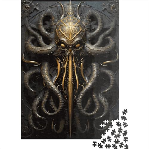 Puzzle für Kinder „Golden Horrors“, 1000 Teile, Puzzle aus Holz, Puzzles für Kinder ab 18 Jahren, tolles Geschenk für Kinder, 1000 Teile (75 x 50 cm) von GQmoney
