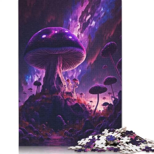 Puzzle mit 1000 Teilen, Weltraum-Waldpilz, Spaß für die ganze Familie, Puzzle für Erwachsene und herausforderndes Spiel, Spiele zum Stressabbau und einzigartige Geschenke, 1000 Teile (38 x 26 cm) von GQmoney