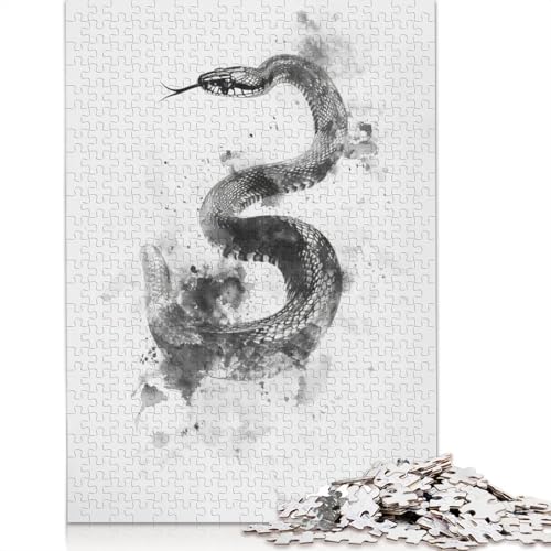 Puzzle mit 1500 Teilen für Erwachsene, Wasserfarbenkorallen-Design, quadratisches Holzpuzzle, einzigartiges Herausforderungsspiel, 1500 Teile (85 x 57 cm) von GQmoney