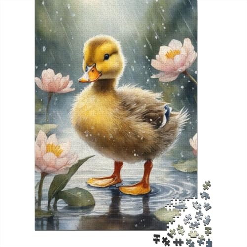 Puzzle mit Entenmotiv, Tierkunst, schwierig, 100% recycelter Karton, für Damen und Herren, 1000 Teile (38 x 26 cm) von GQmoney