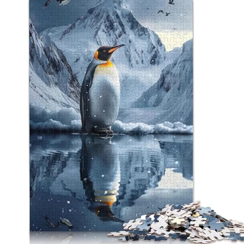 Puzzle mit Pinguinen in der Antarktis für Erwachsene und Kinder. Unmögliches Herausforderungsspielzeug, Lernspiele, Heimdekoration, ab 14 Jahren, 520 Teile (52 x 38 cm) von GQmoney
