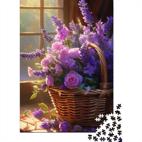 Puzzle mit Tierkunst und Blumen, anpassbare Bilder, 100% recycelter Karton, Puzzle für Erwachsene, einzigartiges, 1000 Teile (38 x 26 cm) von GQmoney