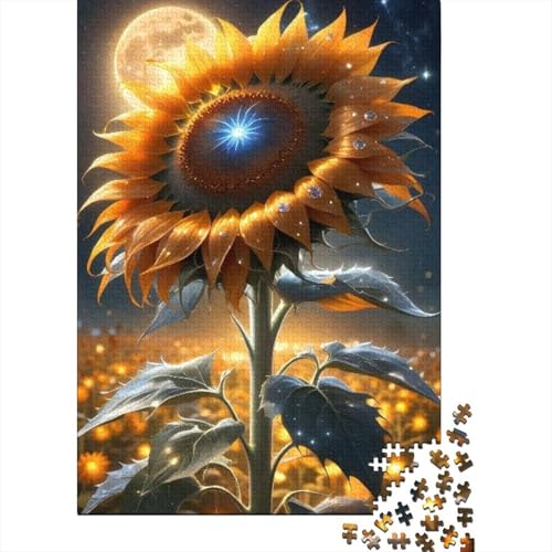 Puzzle mit Tierkunst und Blumen, einzigartige Heimdekoration, 100% recycelter Karton, Puzzle für Jungen oder Mädchen, 1000 Teile (38 x 26 cm) von GQmoney