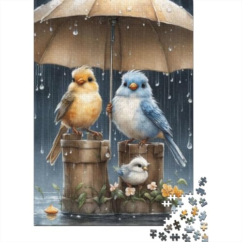 Puzzle mit Tierkunst und Vögeln, 100% recycelter Karton, 100% recycelter Karton, Puzzle für Jungen oder Mädchen, 1000 Teile (38 x 26 cm) von GQmoney