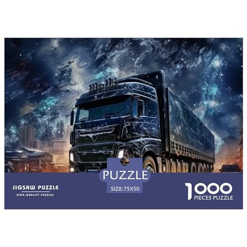 Puzzles 1000 Teile Galaxy Truck Quadratische Puzzles für Erwachsene und Kinder, Holzpuzzles Anspruchsvolle Spielpuzzles 1000 Teile (75 x 50 cm) von GQmoney