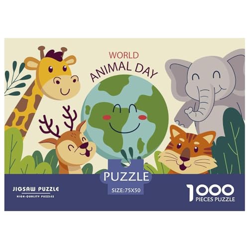 Puzzles 1000 Teile für Erwachsene | Kinder-Hirsch-Puzzles | 1000 Teile Puzzle Lernspiele Heimdekoration Puzzle 1000 Teile (75x50cm) von GQmoney