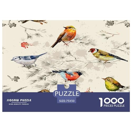 Puzzles 1000 Teile für Erwachsene | Vogelrätsel | 1000 Teile Puzzle Lernspiele Heimdekoration Puzzle 1000 Teile (75x50cm) von GQmoney