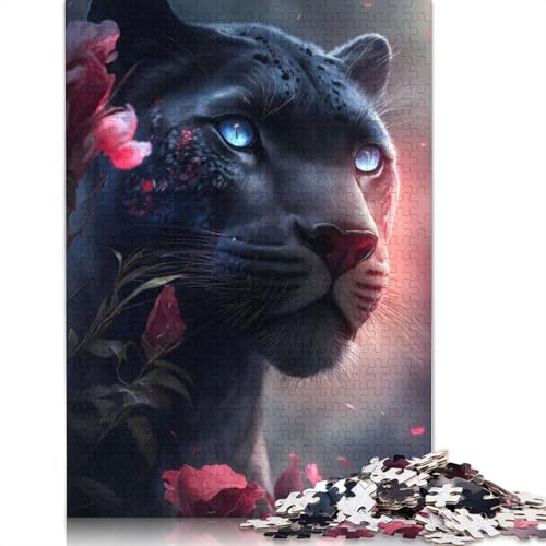Puzzles 520 Teile für Erwachsene, Rosa und Schwarz, quadratisches Puzzle für Erwachsene und Holzpuzzle, einzigartige Herausforderungsspiele, 520 Teile (52 x 38 cm) von GQmoney